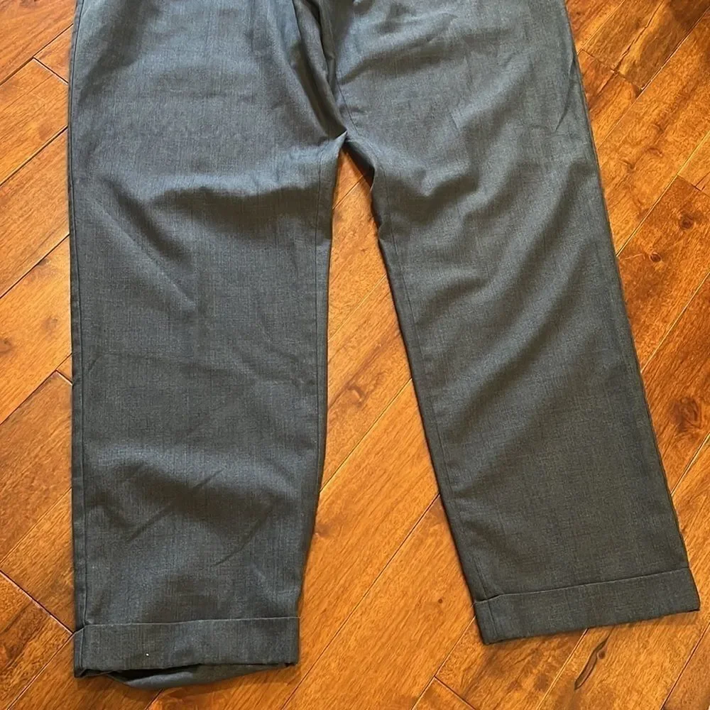 Mens Savane Gray Dress Slacks Chinos